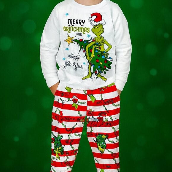 NWT Merry Grinchmas Pajamas Holiday Cheer for Little Mischief Makers 2T, 4T, 6 - Picture 5 of 5